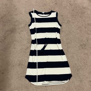 Splendid navy and white striped casual dress size Large
